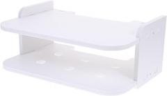 Wall Mounted Floating Shelf Small Router Storage Box with Ventilation for Bedroom Living Decor Narrow Slit Design Organizer Rack for Home Electronic Devices