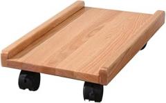 Computer Stand Pc Stand CPU Bracket Mobileable PC Bracket Computer Bracket Computer Host Printer Wooden with 4 Casters Computer Tower Stand Printer Stand(B)