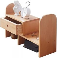 Floor Display Stand Bookshelf Desktop Solid Wood Storage Rack Retractable Small Bookcase with Drawers CD Rack Shelf Small Bookshelf 13.38 inches High Industrial Bookshelf