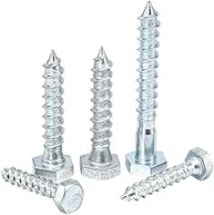 1 Pcs Hex Head Lag Wood Screw Bolt M6 M8 M10 M12 Stainless Steel Zinc Plated External Hexagon Head Self Tapping Screw Replacement for OEM New 2026 High for Reliable Electronic Component