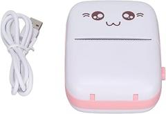 Portable Bluetooth Printer, Ink Free Mini Prints Text Images Memos Shopping Lists Labels Wireless for Office Home Travel Personal Use (Pink)