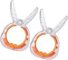 Milisten Windproof Clothes Clips and Quilt Clothespins, Large White Non-Slip Laundry Pegs with Strong Grip for Outdoor Camping and Dormitory Clothes Drying, 2pcs Set