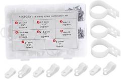 GLEAVI Cable Clamp Screw Kit Ropecord Light Clips Wall Mounting Clips for Cable Ethernet Tv Telephone Wire Holders