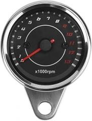 Motorcycle Odometer Digital 12V Universal Motorcycle Tachometer Odometer Electronic Tach Meter Tachometer Gauge LED Backlight 13000 RPM