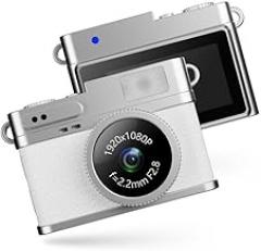 Mini Retro Keychain Digital Camera, 8MP with Electronic Anti-Shake, 0.96