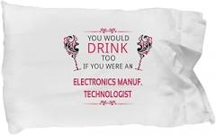 Amorfos Electronics Manuf. Technologist Pillowcase - Funny Gift for Electronics Manuf. Technologist, Electronics Manufacturing Techno Worker Creative and Soft Pillow Case, Graduation Gift