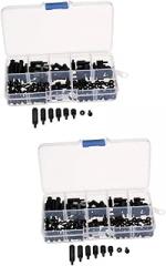 Gatuida 360pcs High Grade Nylon Material Nylon Screws Nuts Set for Electronics