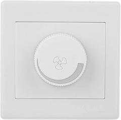 Ceiling Light Fan Speed Control Switch White Wall Panel Knob AC250V 100W 86x86mm Durable High Strength Polished Panel Easy Installation for Electric Fans Incandescent Lamps