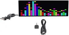 RGB Colorful LED Music Spectrum Electronic Clock Display Voice Controlled Rhythm Light Clock with USB Power Versatile Display Modes Electronic