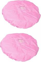 BESPORTBLE 4pcs Static Breathable Workshop Hat Mesh Window for Electronics and Food Industries Comfortable Polyester Cap for Men and Women Pink