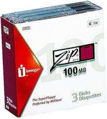 Intl Canada Only 3-Pack Zip 100MB Mac Cartridge Clamshell