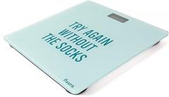 Fisura - Digital Bathroom Scale Try Again. Glass Bathroom Scales. Electronic Bathroom Scales up to 180 kg and 50 g Accuracy, Step-On Technology. 11,81 X 11,81 inches