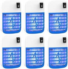 Bug Zapper Indoor, Fly Trap for Indoors, Electronic Mosquitoes Killer Mosquito Zapper with Blue Lights for Living Room, Home, Kitchen, Bedroom, Baby Room, Office(6 Packs)