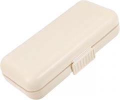 Milisten Portable Small Pill Organizer Box 8 Compartments Travel Medication Case Cream White Compact Storage for Seniors and Daily Use