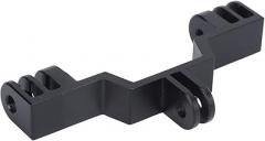 GLOGLOW Portable Electronic Device Mount Dual Motion Camera Mount Adapter for , Aluminum Alloy, Black, Dual Camera Setup, Adjustable Angle, Lightweight 30g for , Aluminum