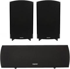 Pair of Definitive Technology ProMonitor 1000-2-Way Satellite or Bookshelf Speaker for Home Theater System + Definitive Technology Procenter 1000 Compact Center Speaker (Black) Bundle