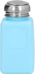 Asixxsix ESD Solvent Dispenser Bottle, Antistatic, 6.7oz Capacity, Stainless Steel Lid, Press Type Cover with Purity Pump, Resists Static (Blue)