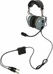 UFQ A28 ANR Aviation Headset Delux Gray Color-with Great ANR Active Noise Reduction Performance,Clear Communication,Also with Hi-Fi Sound for Music and Free with a Headset Bag,Comfortable,Durable