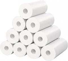 Mafiti 10 Rolls Kids Instant Camera Refill Print Paper - Photo Print Thermal Paper Compatible with Most Kids Camera Instant Print,2.2 x1 Inch,White