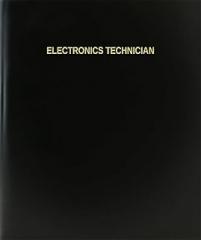 BookFactory Electronics Technician Log Book/Journal/Logbook - 120 Page, 8.5''x11'', Black Hardbound (XLog-120-7CS-A-L-Black(Electronics Technician Log Book))