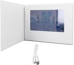 Video Greeting Card, HD 7 Inch Touchscreen, 4GB Memory Electronic Video Brochure with Speaker, Advertising, Simple To Use, Long Battery Life for Birthday, Christmas, New Year's Day