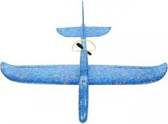 1Pc Foam Hand Throwing Airplane Friendly Flying Glider Outdoor Fun for Boys Develops Practical Skills Safe Design Blue Color