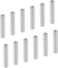 YOKIVE 20 Pcs M4 Spacers, Brass Hex PCB Standoffs Nuts, Keep Height Consistent, Great for Motherboard, Circuit Board, Electronics (Silver Tone, 35mm)