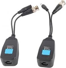 Dioche BNC to RJ45 1 Pair BNC Transceiver to RJ45 Connector, Supports/TVI/AHD, 60db Noise Immunity, CostEffective UTP Installation for CCTV Cameras