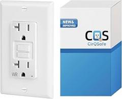 GPG11-20-TR-W 20A GFCI Outlet, Tamper Resistant, Self-Test, LED Status Indicator, UL Listed, Slim Back Body for Easy Installation, Wall Plate Included, White, for Kitchen Bathroom Outdoor