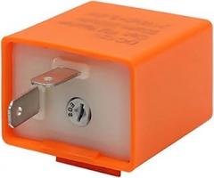 0.6W 12V Turn Signal Flasher Relay Electronic Led 12V 2 Pin Speed Adjustable LED Fix Motorcycle LED Indicator Blinker Modify(A Orange)