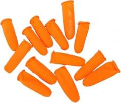 Disposable Thicken Latex Finger Cover Orange Anti-Skid Finger Protective Cover for Manicure Electronic Repair Medical Use Craftwork