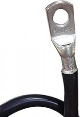 Pipe House Car Electric Car Battery Power Cord Cable, Battery Wire with Copper Nose Connector Terminal Crimping Sheathed, 7AWG DIY 0.25m/0.5m Soil Electronics (Color : Black, Size : 0.25m)