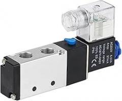 Solenoid Valve 4v210-08 reversing Valve Pneumatic Control Valve AC220V/110V/380V DC12V/24V Two-Position Five-Way Electronic Valve(Ac110v)