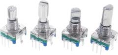 10PCS Half/Plum Axis Rotary Encoder, Handle Length 15mm/20mm Code Switch/EC11/Digital Potentiometer with Switch 5Pin New 2025 for Arrival High Reliable Electronic Component, Stable Performance