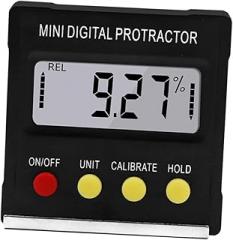 1pc Mini Electronic Digital Inclinometer Angle Portable Tilt Measurement Tool with LCD Display for Relative Absolute Readings and Slope Conversion