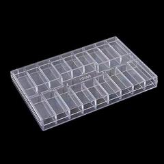 Bebykilemi 19 Grids Plastic Storage Box with Lockable Design, Clear Lid for Watch Repair Tool Storage, Screw Holder Case Organizer, Compartment Container for Electronics Components and Tools