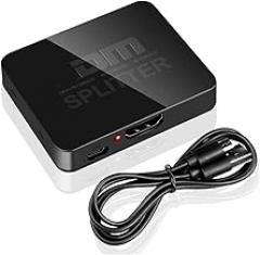 4K HDMI-Compatible 1x2 Splitter Switch 1 2 Out Video Distributor Amplifier Dual Display for Box PC Monltor Projector Laptop Replacement for OEM New 2026 High for Reliable Electronic Component