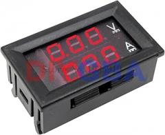 DC 0-100V 1A 10A 50A 100A VoltTrackier Metier AmTrackier Metier Amp Dual Volt Trackier Metier Gauge LED Display Trackier Metier Voltage Indicator Shunt New 2026 High for Reliable Electronic Component