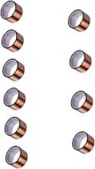 GLEAVI 10pcs Polyimide Film Adhesive Tape Tawny Heat Resistant Tape for Electronic Industry