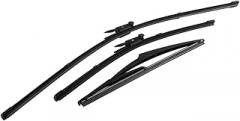 Rubber Wiper Blade Set, Car Front Rear Windscreen Windshield Wiper Blade 24in 16in 12in for 2007 to 2013