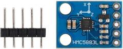 HMC5883L Electronic Compass Module Triaxial Magnetic Field Sensor Calibration Low Power Low Cost for PCB Board with Built in Self Test Circuit and 12 Bit A D Offset