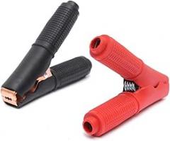 2pcs Alligator Clips with red insulated handle best for electronic testing DIY 2Pcs Electrical Test Clamps Metal Alligator Clips with Red & Black Handle Bulk