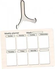 Acrylic Wood Magnetic Menu Board Fridge Dry Erase Board Planner Weekly Schedule Erasable Memo Pad Easy to Attach
