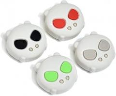 DLseego Thumb Grips Caps Design for Switch/Switch lite/Switch OLED Console, Soft Silicone Joycon Analog Controller Protective Anti-Slip Covers 4PCS Button Joy Con Joystick Caps Monsters - Gray