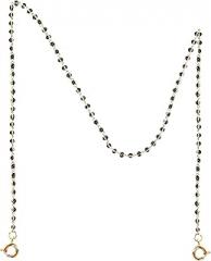 Milisten Beaded Face Mask Lanyard and Eyeglasses Strap with Anti-slip Black Chain for Women, Vintage Style Mask Hanging Rope for Daily Use