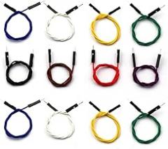 V TELESKY 50pcs DuPont Line 30CM Male To Male 1007-24 Electronic Cable Extension Cable (30CM white)