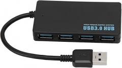 4 Port USB 3.0 Hub,Multifunction Docking Station Electronic Adapter 5Gbps Transfer Data High Speed Splitter Docking Station(Black)