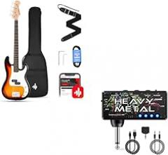 Donner Electric Bass Guitar-Bass Guitar with Headphone Amp