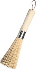 Bamboo Kitchen Cleaning Brush Scrub Brush Comfortable Handle Cleaning Tool Multifunctional Pot Scrubber for Vegetables Teapot, M