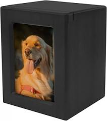 Unique MDF Box Design Cremation Pet Dog Urns for Ashes-Gift for Loss of Dogs with Photo Memorial Frame